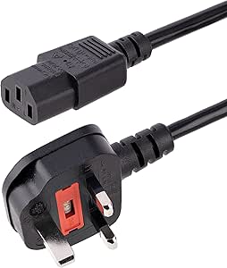 StarTech 3m UK Computer Power Cable, 10A 250V, 18AWG, Black (PXT101UK3M) - View 2