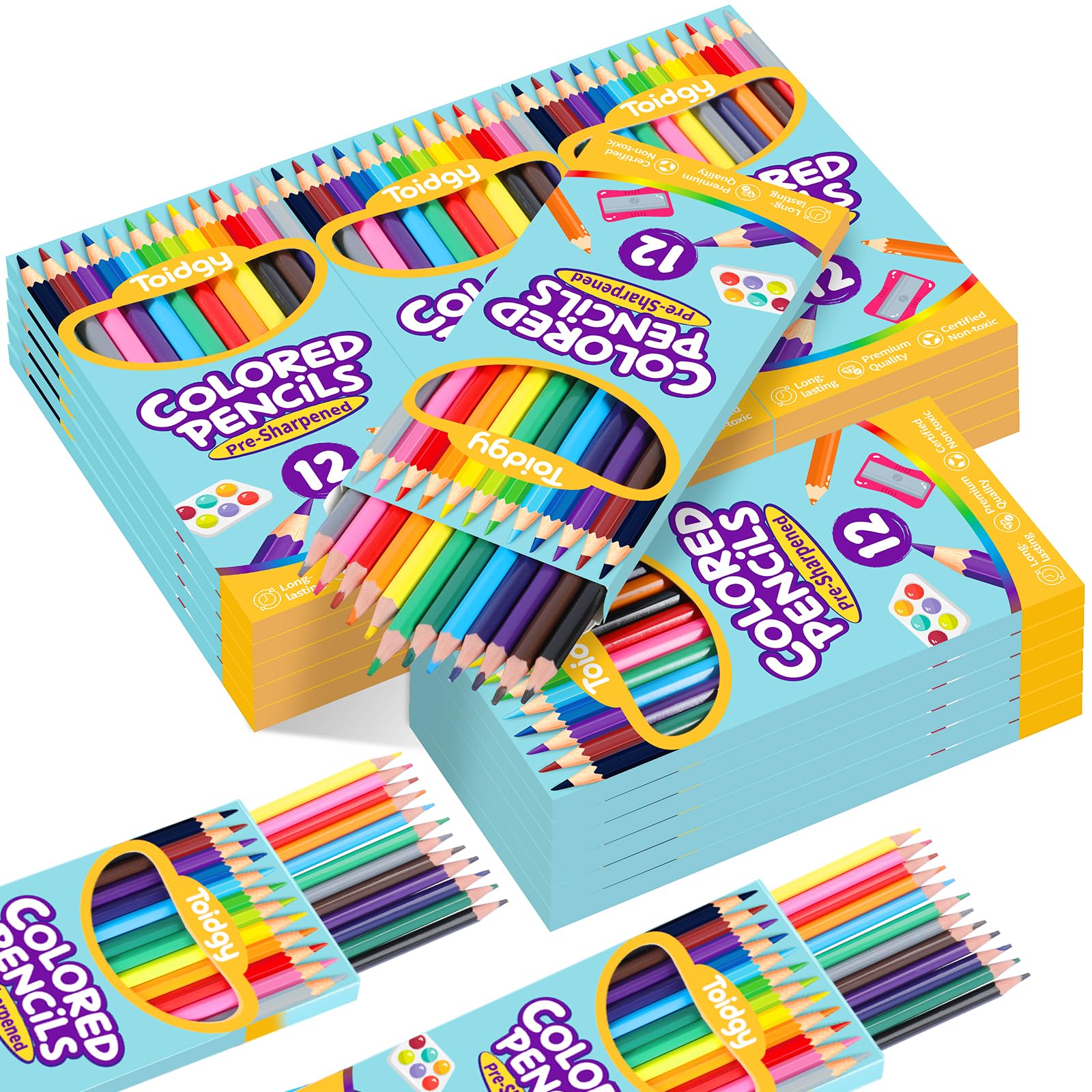 Sponsored Ad - 288 Count Colored Pencils Bulk, 24 Packs Colored Pencils for Kids 12 Colors, Pre-sharpened Coloring Pencil for Adults, Bulk School Supplies for Teachers, Back to School Supplies, Classroom Prizes