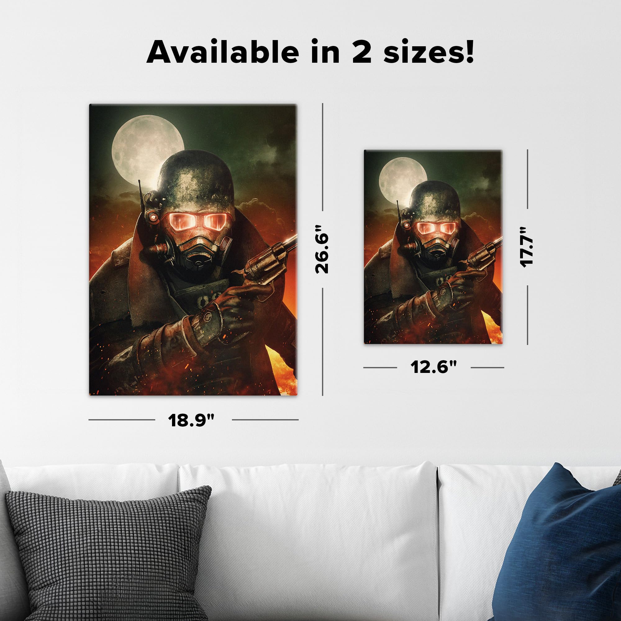 Displate – Poster in metallo – Montaggio magnetico – Fallout – Courier Six – Dimensione L – 67,5 x 48 cm