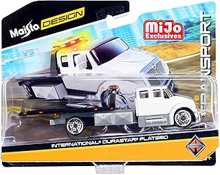 International DuraStar Flatbed Truck White Elite Transport Series 1/64 Diecast Model 15176