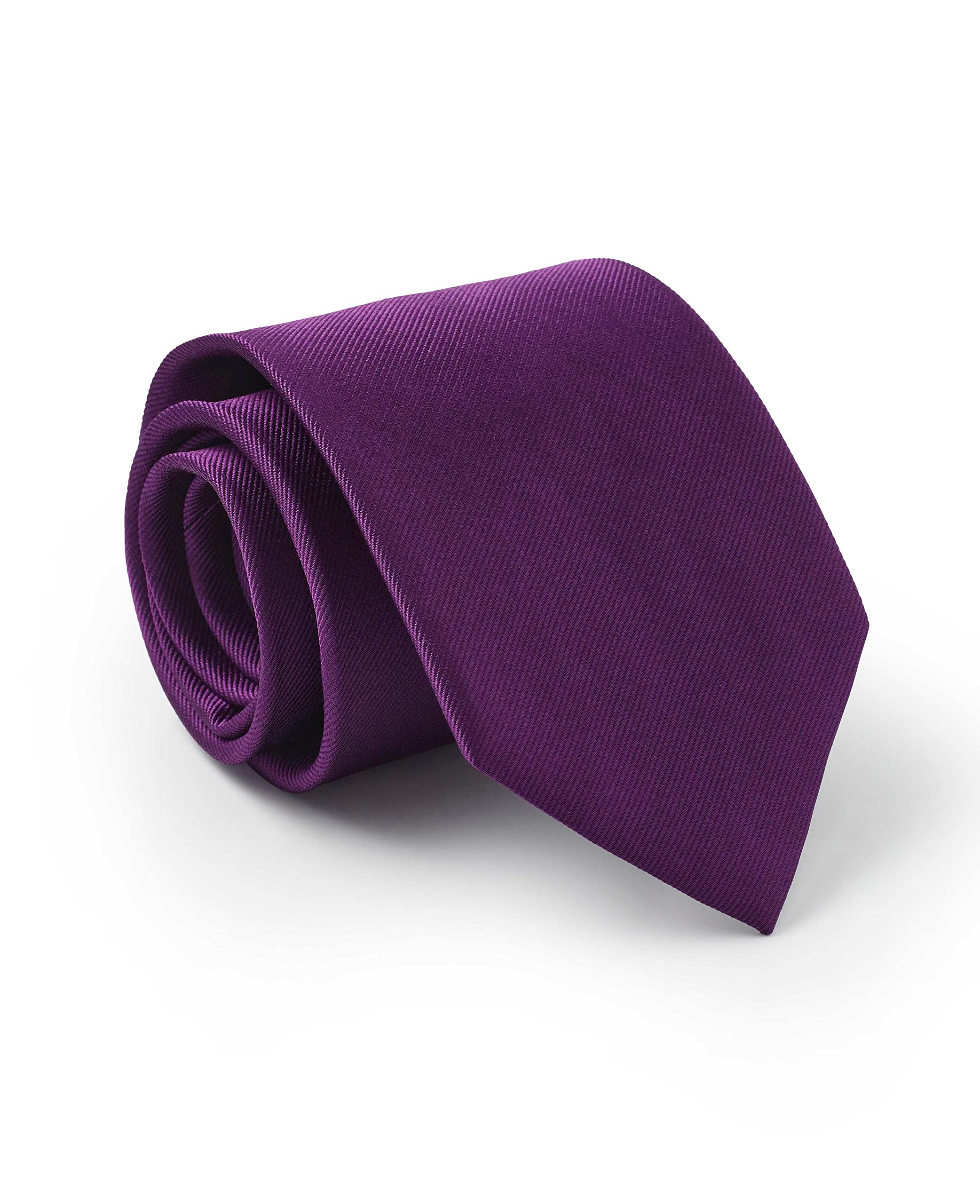 THE SAVILE ROW COMPANY LONDON Men's Luxury Silk Tie - Purple Fine Twill