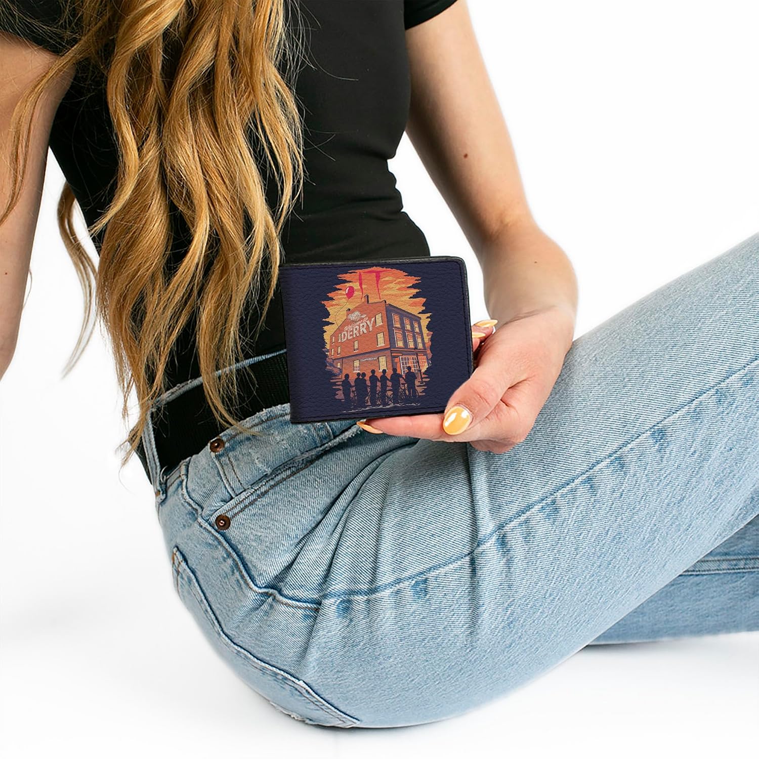 Buckle-Down Warner Bros. Horror Movies Wallet, Bifold, It Welcome to Derry Vintage Movie Poster, Vegan Leather