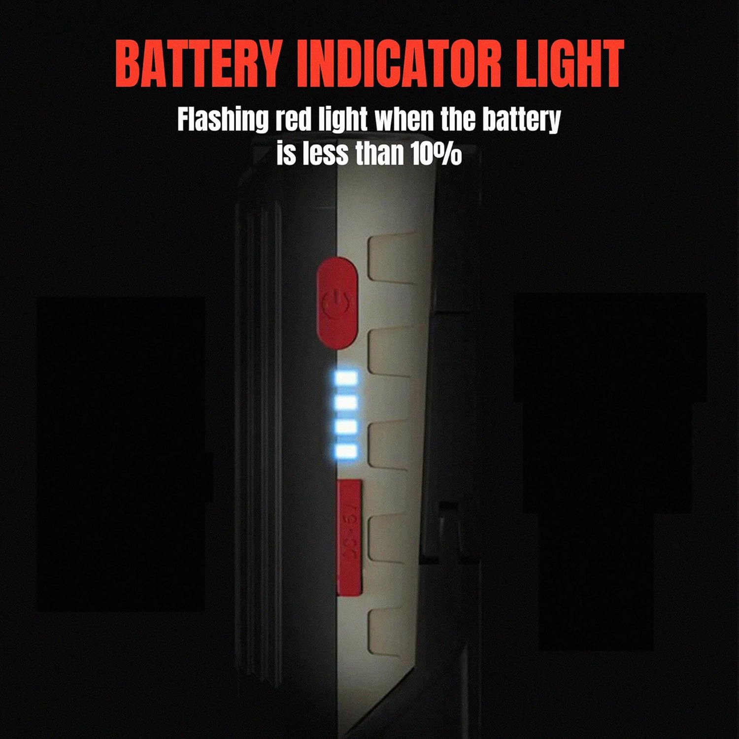 LED battery indicator showing charge level