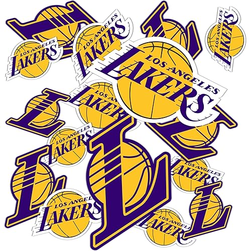 Desert Cactus Los Angeles Lakers Stickers LA Lakers NBA Officially Licensed Vinyl Decal Laptop Water Bottle Car Scrapbook (Type 1-1)