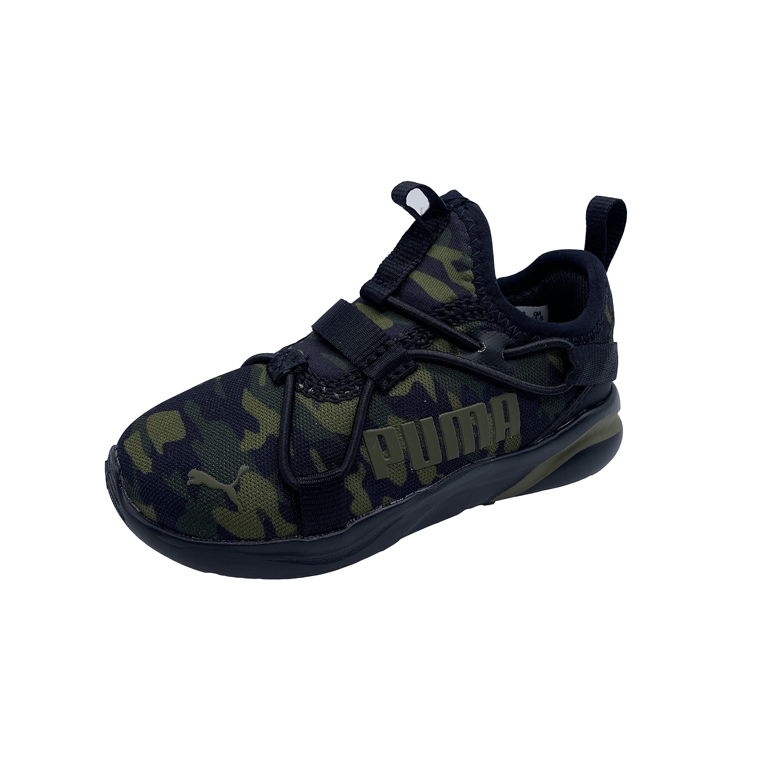 PUMA Softride Rift Slip On Camo INF Boys' Infant-Toddler Slip On Black-Grape-Dark Green-Camouflage