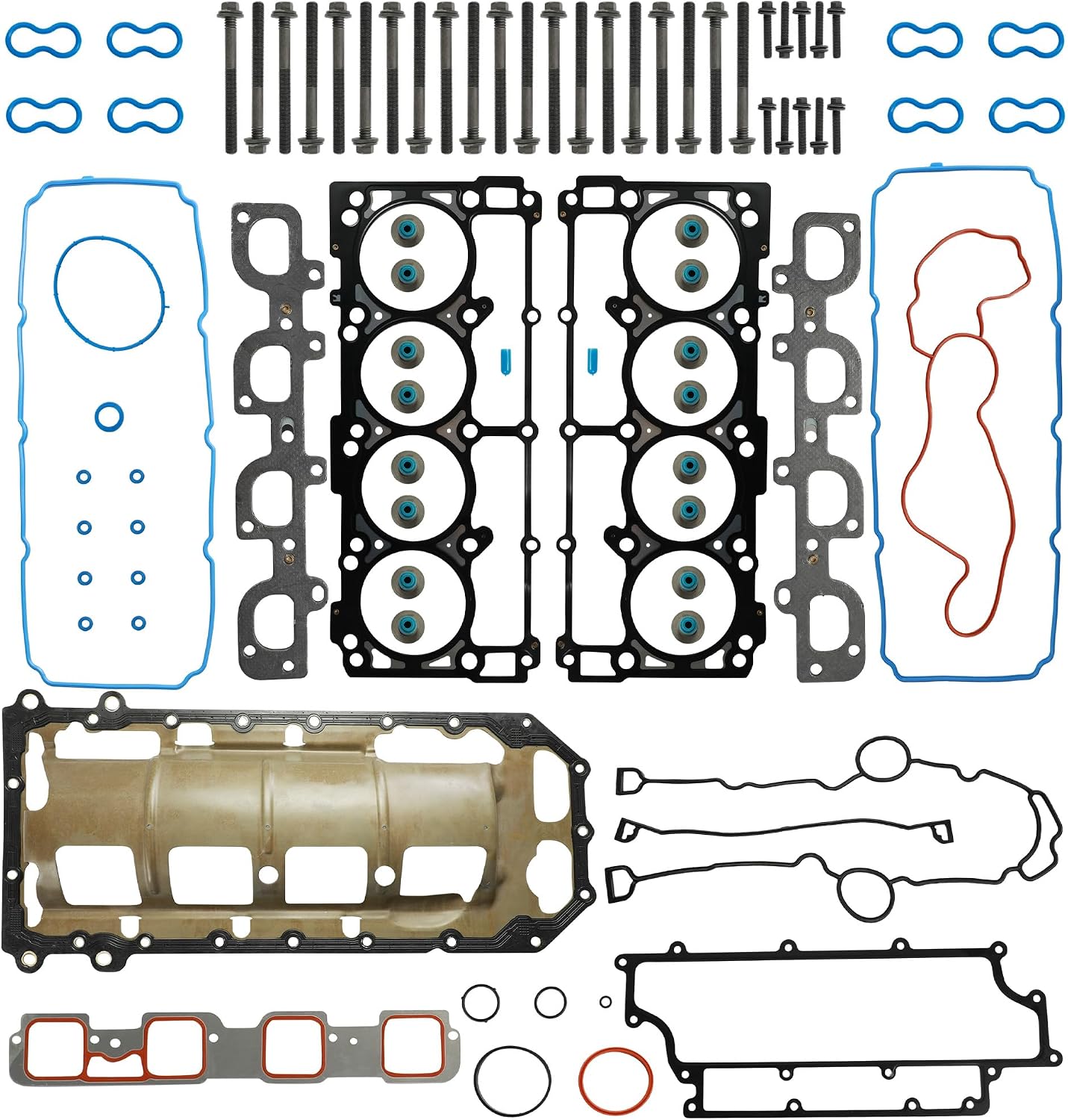 6.1 Full Gasket Set w/Cylinder Head Bolts Fit for Chrysler 300 Dodge Challenger Charger Magnum 6.1L 2005-2010 HS26366PT CS26366 ES72200