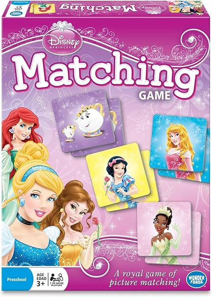 Amazon.com: Wonder Forge Disney Princess Matching Game-Fun & Quick ...