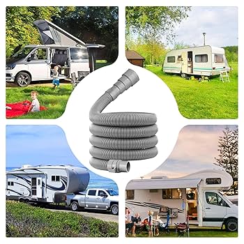 Wohnmobile Abwasserschlauch Set - Zusammenklappbar & Mit Adapter Für Camping