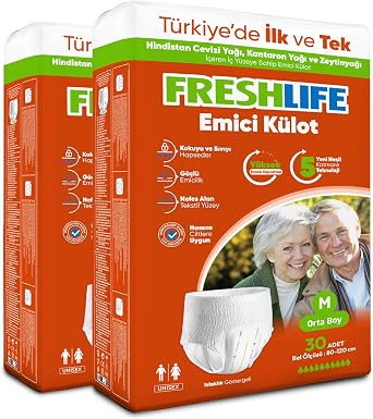 Freshlife Medium Emici Külot 30’lu 2 Paket (60 Adet)