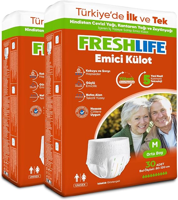 Freshlife Medium Emici Külot 30’lu 2 Paket (60 Adet)