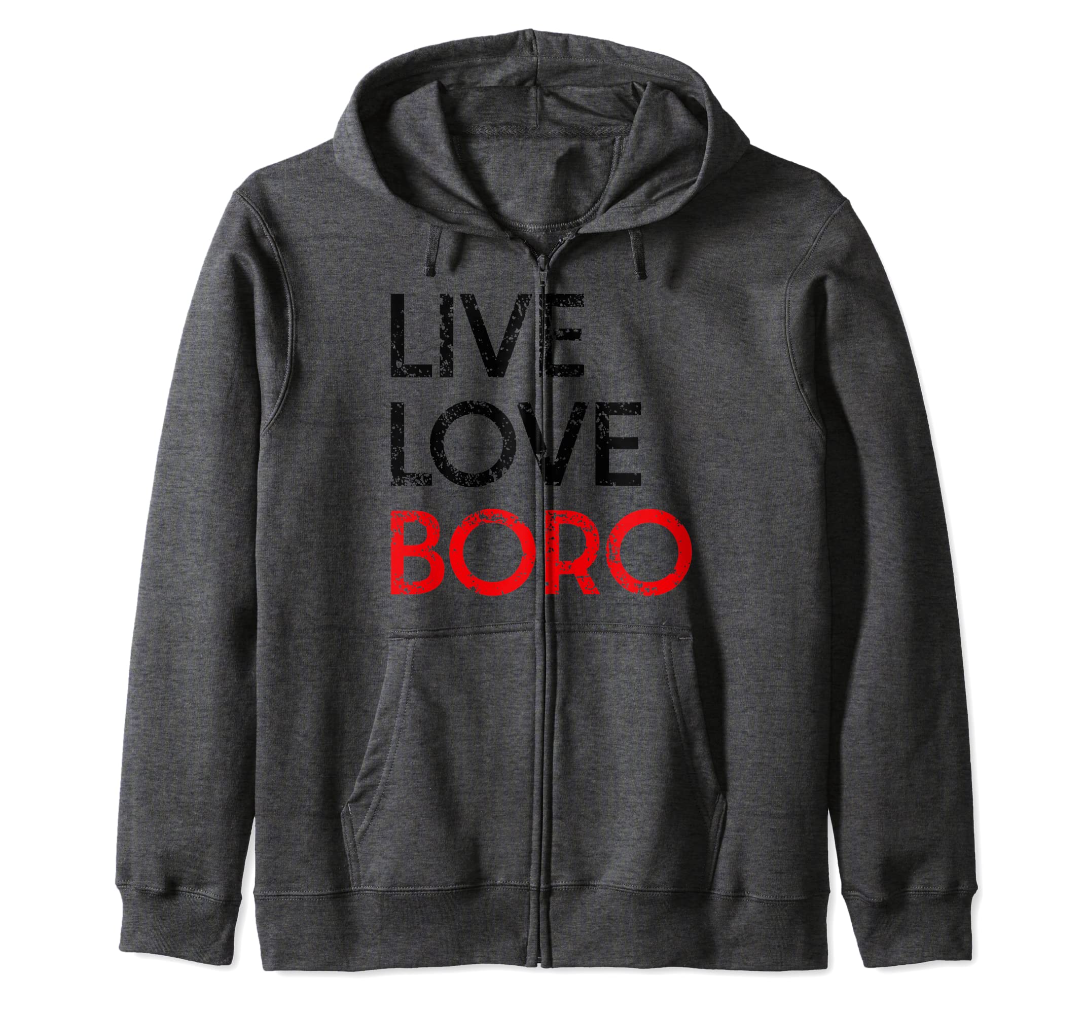 Live Love Boro - Middlesbrough Smoggies TeesideZip Hoodie