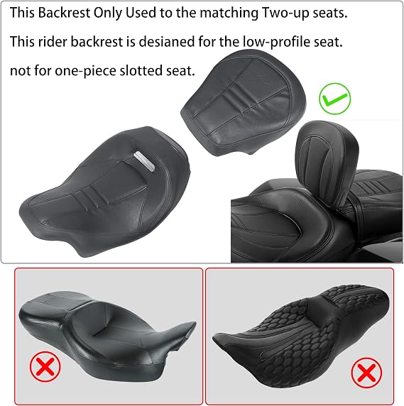 FOVPLUE Rider Backrest fits for Harley Touring CVO Road Glide Road King