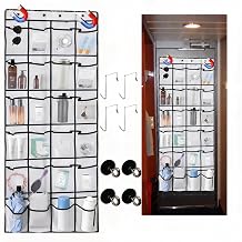 Magnetic Door Organizer for Cruise Ships, 24 Mesh Pockets, White