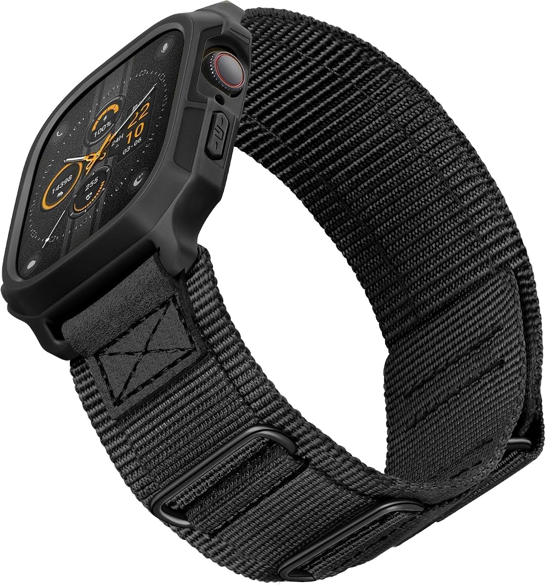 SUNFWR Rugged Case with Band Compatible with Apple Watch 44/45mm