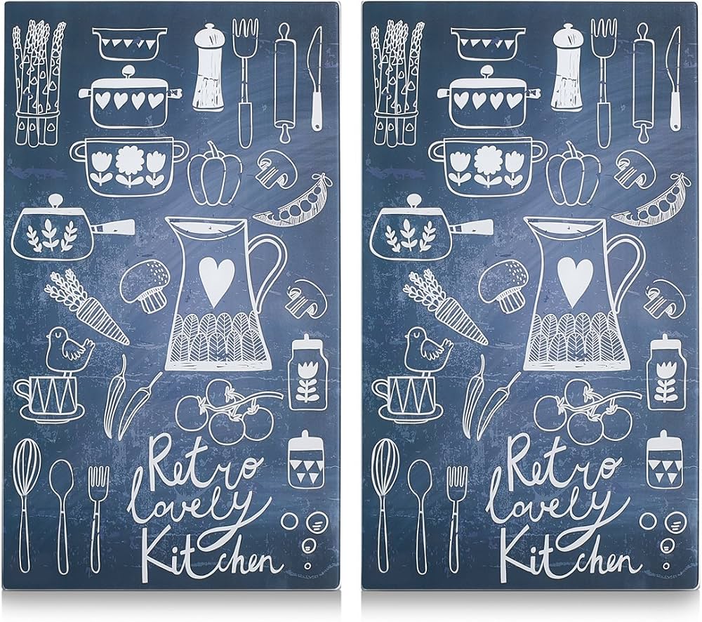 Cache-Plaque De Cuisson En Verre Sécurité Zeller - Lot De 2, Protection Et Plan De Travail, 30x52 Cm - 2