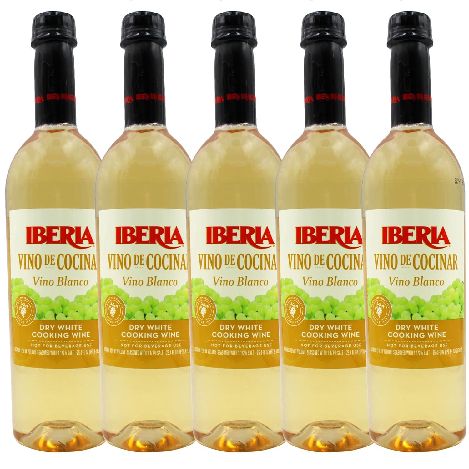 Iberia White Cooking Wine 25.4 OZ (Pack of 5) Grocery