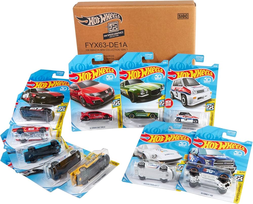 Hot Wheels Mini Collection Speed Graphics -10 Pack : Amazon.in