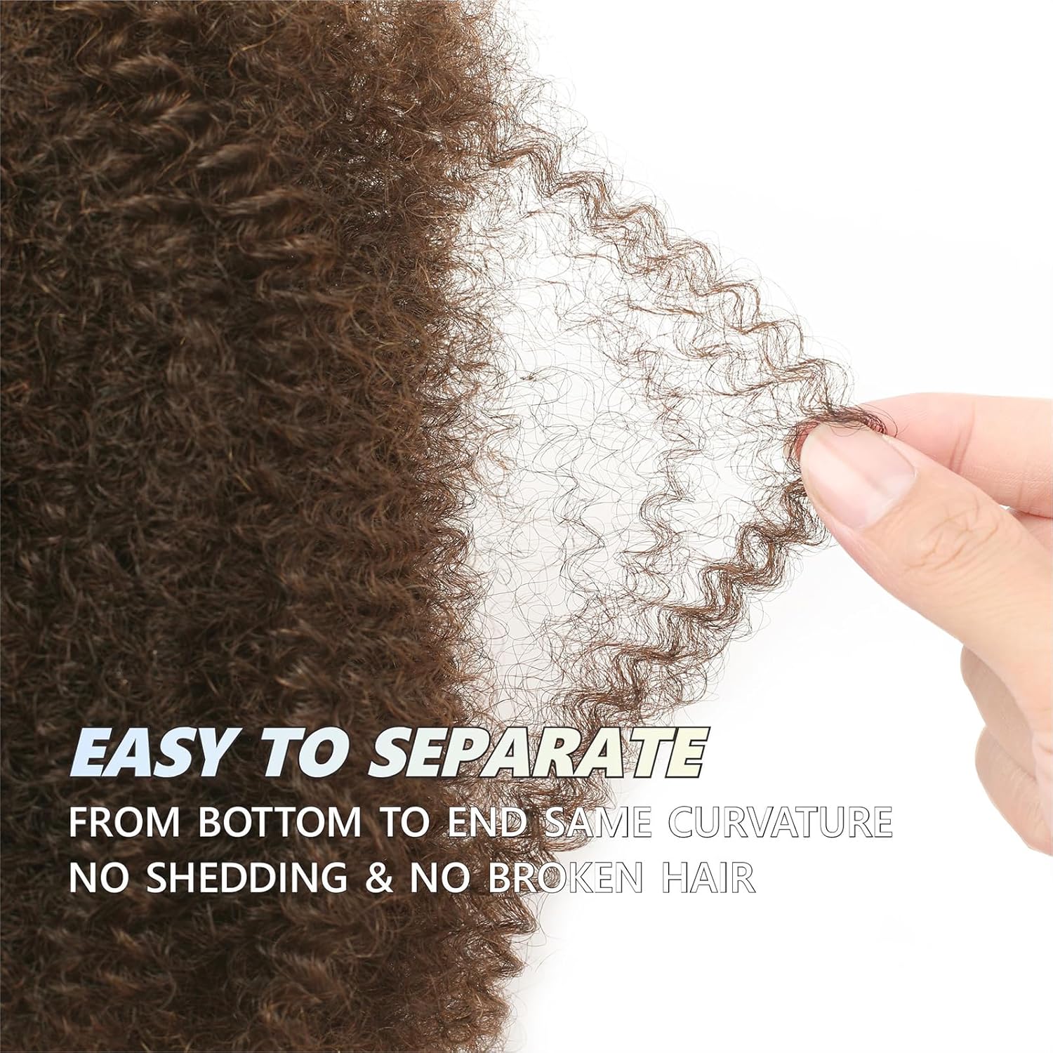 afro kinkys bulk human hair 8-28 inch afro kinky bulk 100% human hair for dreadlock extensions repair loc making twists (4#, 18 inch)