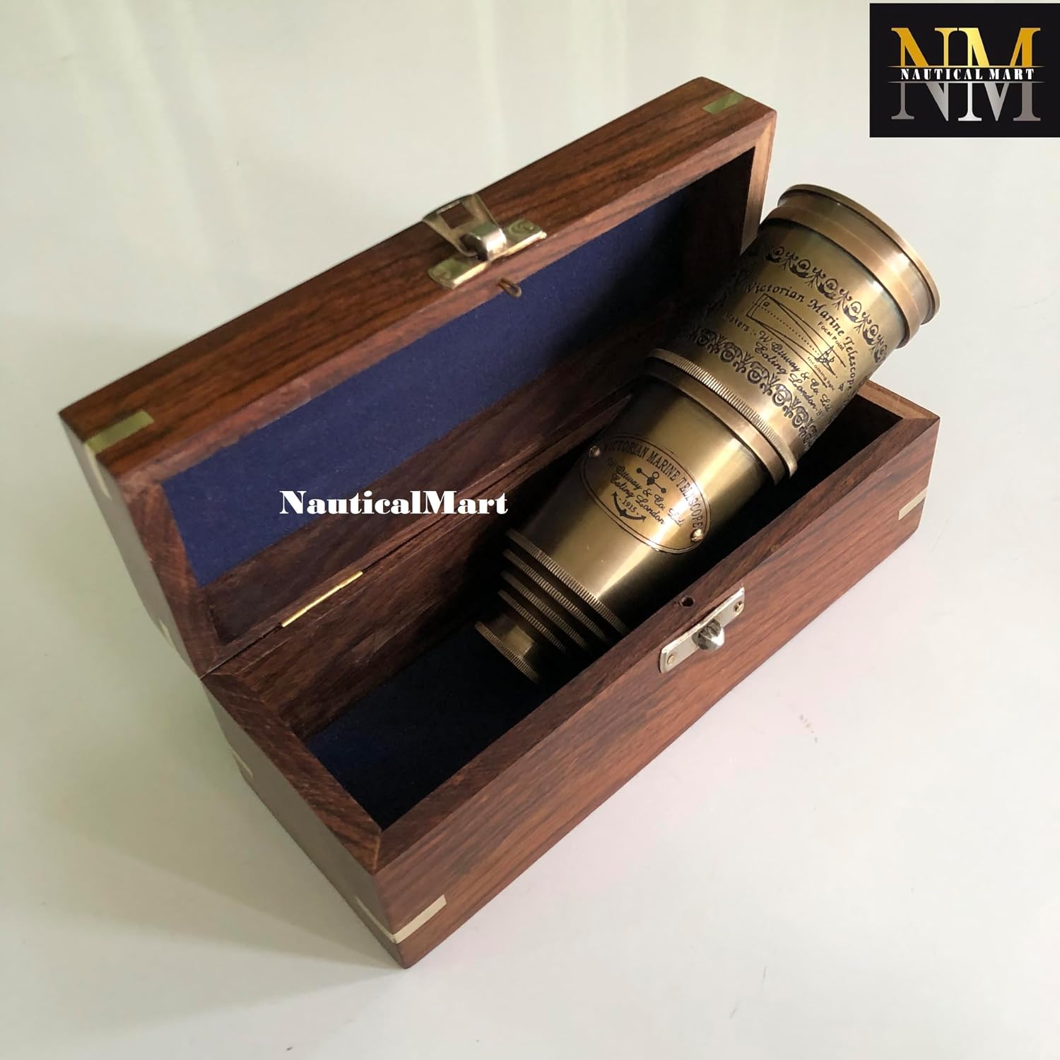Brass Captain's Telescope with Glass Optics and High Magnification Vintage Replica 20" Brass Telescope Victorian 1915 Marine Nautical Gift Antique Spyglass