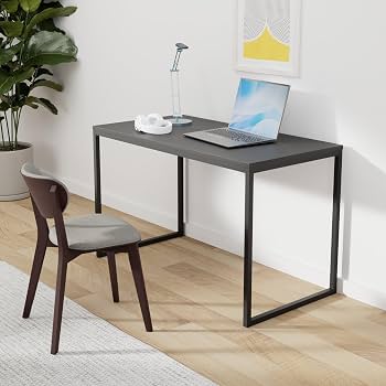 ZINUS Jennifer 47 Inch Black Frame Desk / Computer Workstation