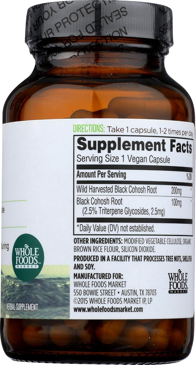 Whole Foods Market, Black Cohosh - California, 120 Count : Health & Household