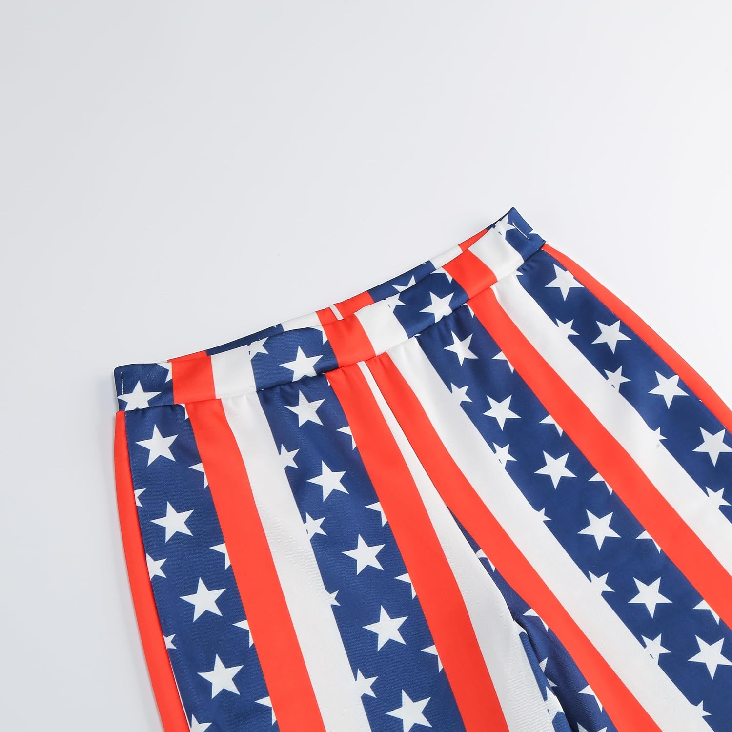 GRAJTCIN Women's High Waist American Flag Stretch Bell Bottom Independance Day Patriotic Slim-Fit Flare Leg Pants