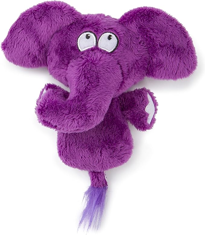 Pet Supplies HEAR DOGGY! Flattie Elephant Silent Squeak Plush Dog Toy