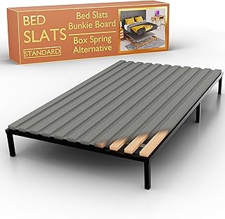Wooden Full Bed Slats for Support Under Mattress with Cover – Replacement Wood Slats for Full Size Bed Frame – Under Mattress Support Without Extra Height – 2.38-Inch Standard Width