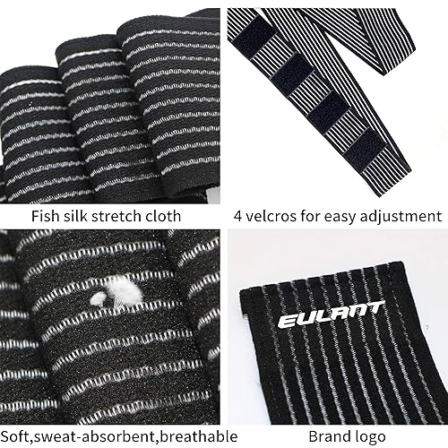 Miniatura 5 de Vendaje elástico de compresión de rodilla, soporte de tobillo ajustable de compresión de pantorrilla, rodillera, codo, muñeca, bandas para aliviar