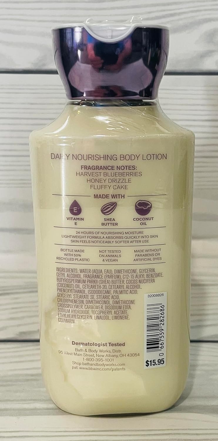 Bath & Body Works Blueberry Bundt Cake Body Lotion 8 Ounces Each Pack of 2