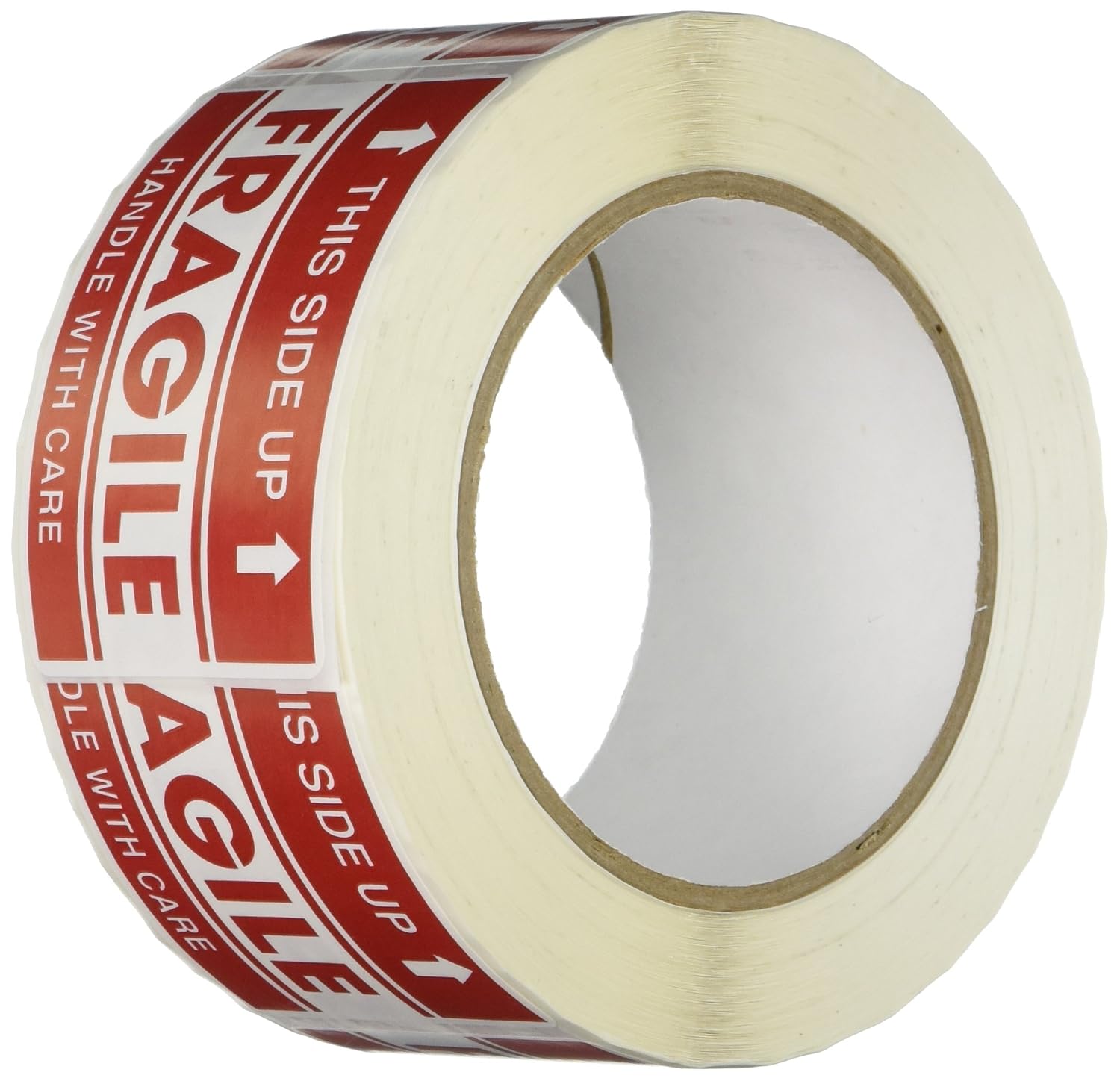 TapeCase SHIPLBL-042 Printed Shipping Tape - [Pack of 500 Labels] 5 in. (W) x 3 in. (H) Adhesive Sticker Tape with “Fragile This Side up” Lettering. Labels and Adhesives,Red