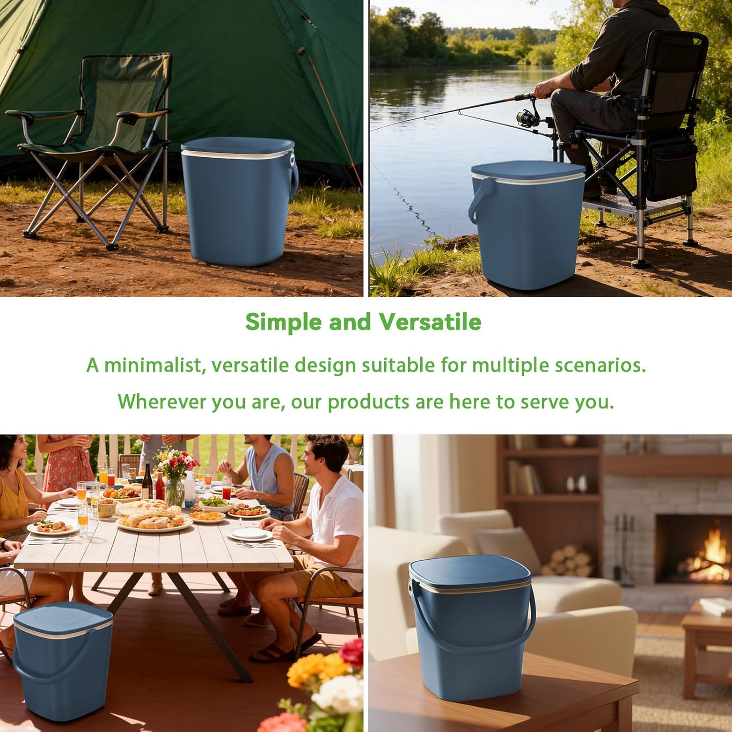 EasyUp Camping Cooler, Weatherproof & Insulated Cooler Side Table with Lift Top Lid, Resin Bar Table with Convenient Handle for Outdoor, Backyard, Camping and Fishing