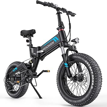 TotGuard Electric Bike,20" Electric Bike for Adults 500W Brushless Motor, 19.8MPH Fat Tire Ebike,Foldable Adult Electric Bicycles with 48V 10Ah Removable Battery,7-Speed,SGS Certified to UL 2849