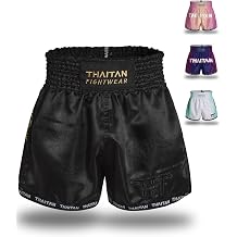 Muay Thai Boxing Shorts Kickboxing Slim Cut Premium Satin Highwaist Unisex for Aldut Men and Women Training Competition