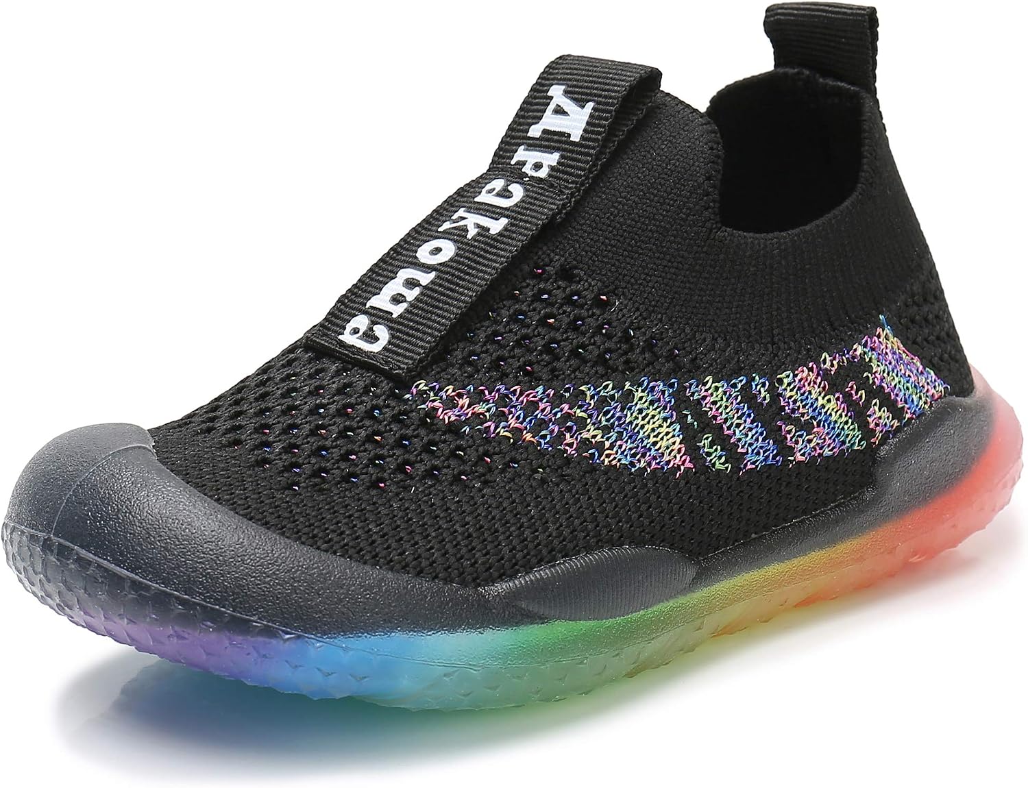 Apakowa Toddler Kid's Sneakers Boys Girls Hook and Loop Casual Running Shoes