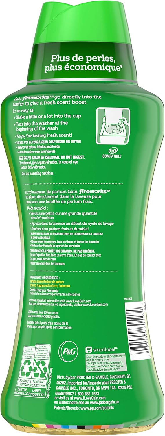 Gain Fireworks Laundry Scent Booster Beads for Washer, Original, 26.5 Ounce