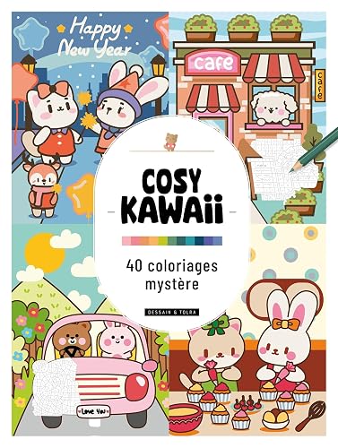 Couverture — Coloriages mystères Dessain et Tolra - Cosy Kawaii