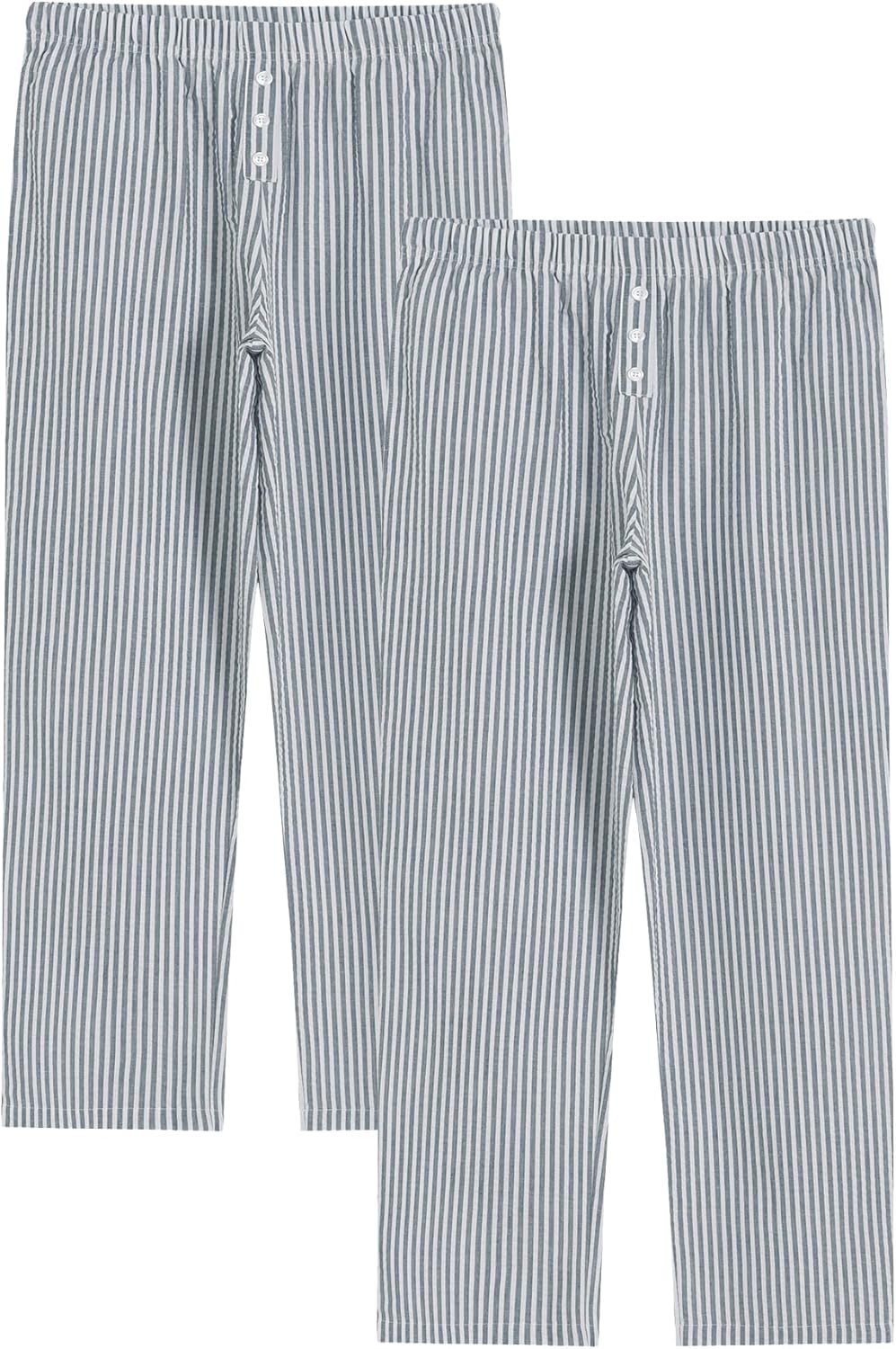 Latuza Women's 2 Pack Cotton Pajama Pants Seersucker Lounge Pants with Pockets