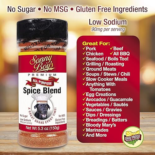 Miniatura 3 de Sonny Boy Premium - Condimento multiusos para carne, mezcla de especias y especias frotadas, sin azúcar, sin gluten, sin MSG, bajo en sodio,