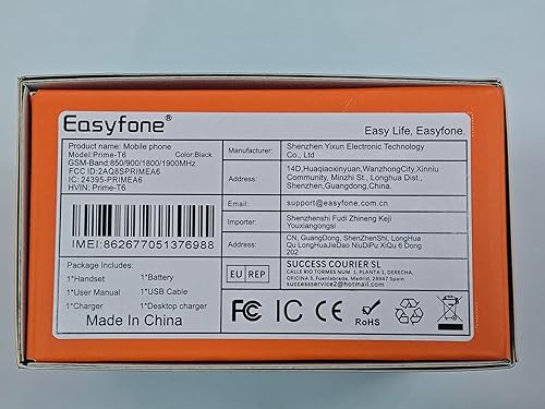 Miniatura 10 de Easyfone T200 - Teléfono celular grande desbloqueado 4G función básica fácil de usar teléfono móvil para ancianos niños y respaldo con botón SOS y