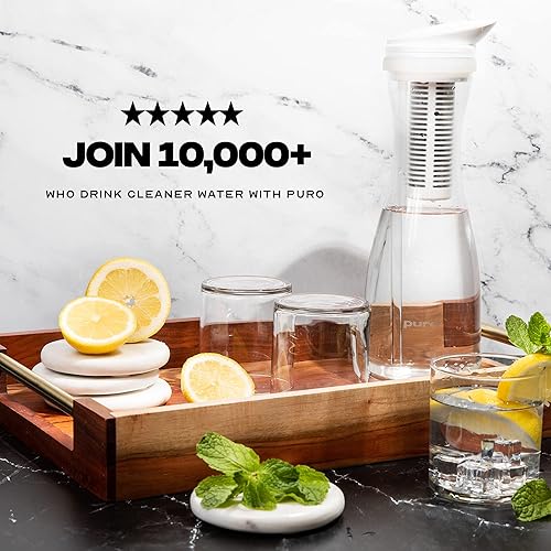 Miniatura 6 de Puro - Filtro de repuesto para jarra de vidrio, paquete de 2, filtros de 200 galones, filtro de larga duración, filtrado 400% más rápido, filtro de