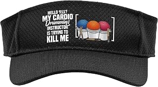 Fitness Drumming Squad Gym Class Instructor Cardio Drummer Sport Sun Visor