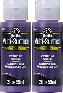 FolkArt Multi-Surface Paint in Assorted Colors (2 oz), 2930, Eggplant (Pack of 2)