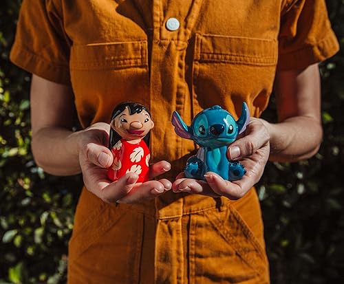 Miniatura 6 de Disney Lilo & Stitch - Juego de 2 saleros y pimenteros de cerámica, recipientes dispensadores de especias