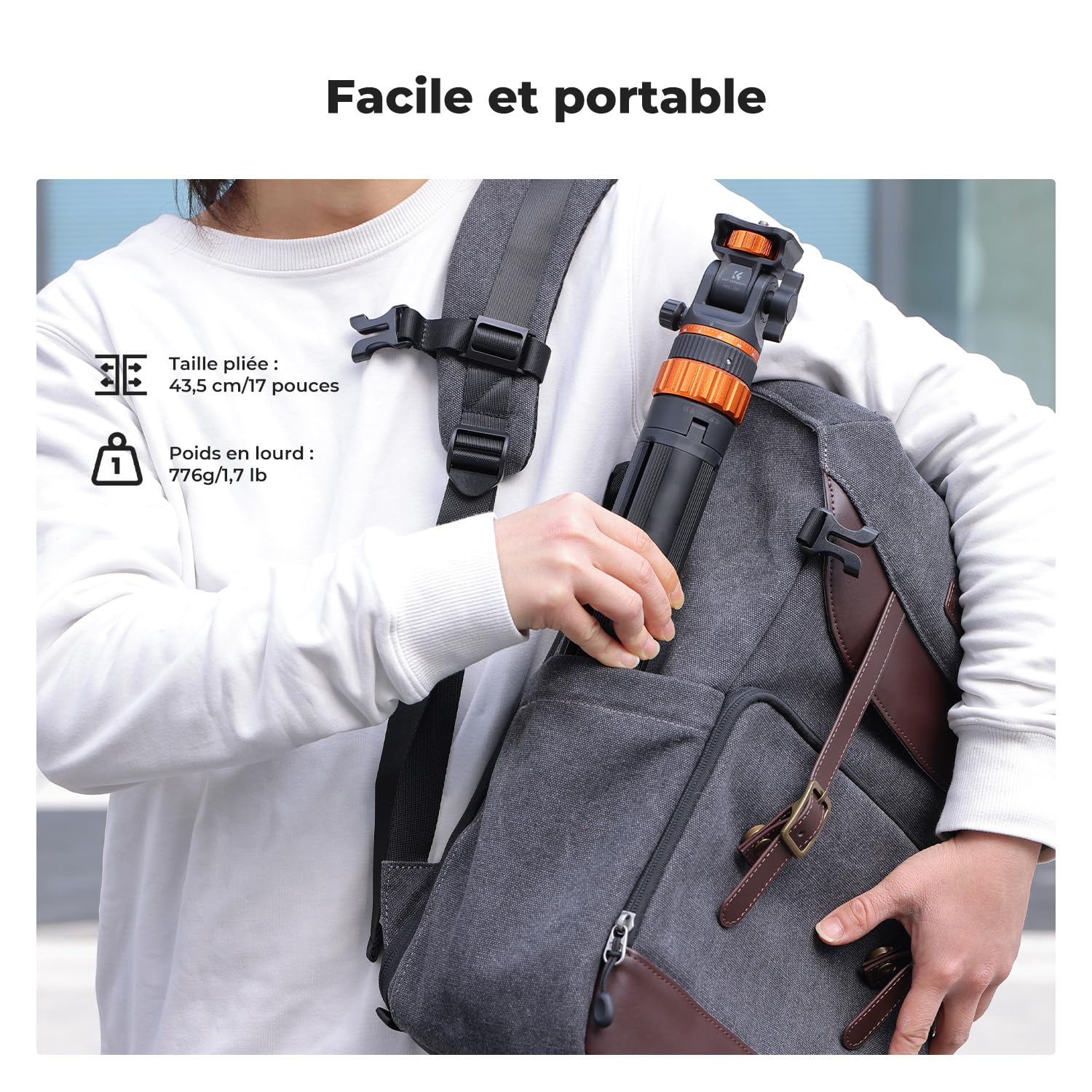 K&F CONCEPT Trépied d'Éclairage 199cm Libération Rapide pour Studio