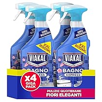 Viakal Spray Classico Con Tecnologia Anti-goccia, Il Numero Uno Per Il Tuo Bagno Contro Il Calcare E Le Macchie D’Acqua 800ml (Confezione da 4)