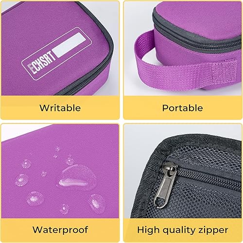 Miniatura 5 de Estuche grande para lápices, estuche duradero para bolígrafos con gran capacidad, bolsa de papelería portátil minimalista con asa para escuela,