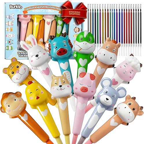 Vista 26 de BUNMO, Squishy Scribblers - Bolígrafos geniales, bonitos, Kawaii, esponjosos, para niños, niñas y adolescentes Animales lindos