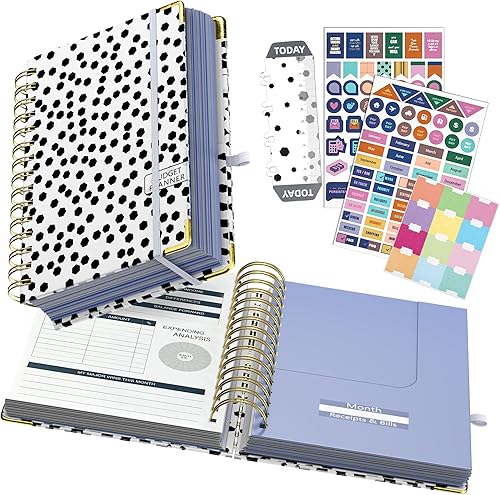 Miniatura 1 de Ospelelf Planificador de presupuesto - Libro de presupuesto con organizador de facturas y rastreador de gastos, planificador de presupuestolibro de