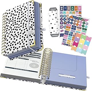 Ospelelf Budget Planner - Budget Book with Bill Organizer and Expense Tracker, 12 Month undated Budget Planner/Account Book to Take Control of Your Money, Start Anytime(Polka dots)